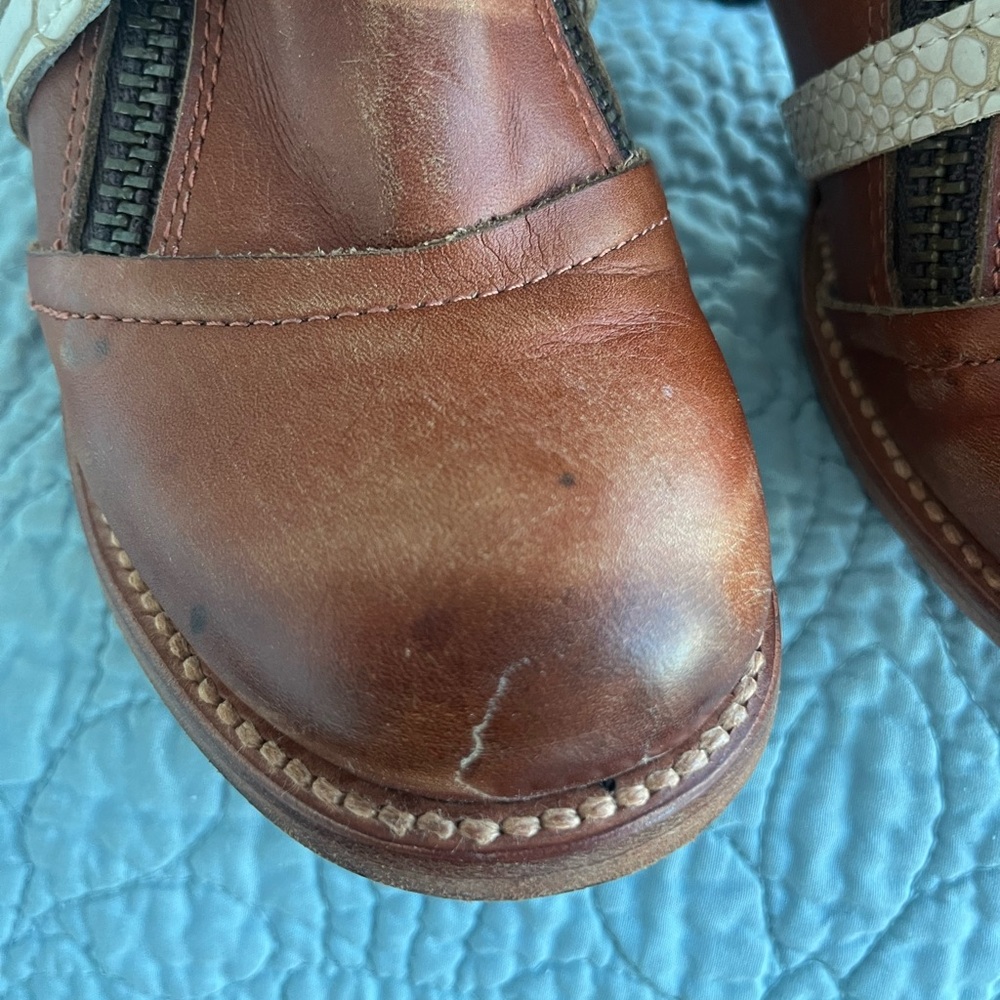 freebird Brown Leather Ankle Boots Balboa 8 - Picture 10 of 13